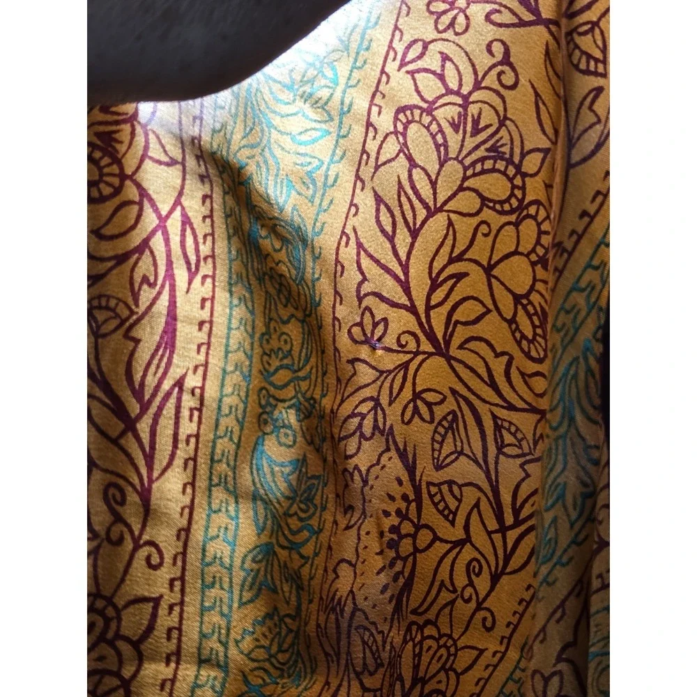 Vintage Anne Klein Silk Scarf Paisley Battik Gorgeous 52 inch Classic